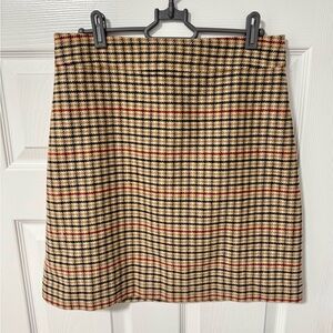 NWT - J. Crew Factory plaid mini- skirt (sz 6)